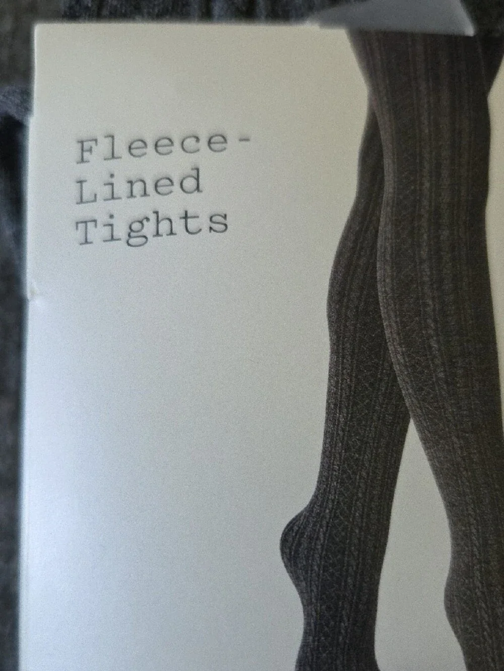 a new day Ribbed Fleece-Lined Tights - Dark Gray. L/XL